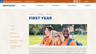 First Year - UF Orientation - University of Florida