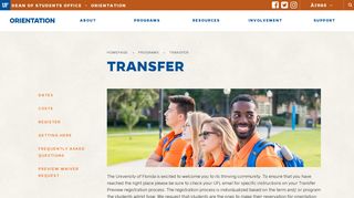 Transfer - UF Orientation - University of Florida