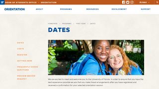 Dates - UF Orientation - University of Florida