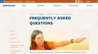 Frequently Asked Questions - Orientation - UF Orientation - University ...