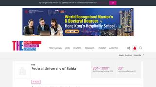 Federal University of Bahia World University Rankings | THE