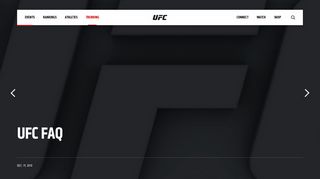 UFC FAQ | UFC