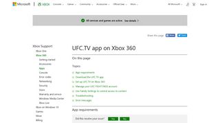 UFC.TV App on Xbox 360 | Xbox 360 Apps - Xbox Support