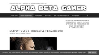 EA SPORTS UFC 2 – Beta Sign-Up (PS4 & Xbox One) | Alpha Beta ...