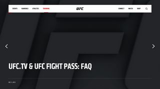 UFC.tv & UFC FIGHT PASS: FAQ | UFC