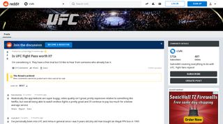 Is UFC Fight Pass worth it? - Reddit