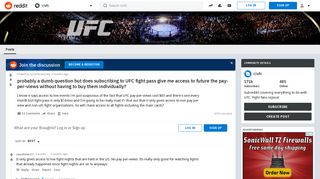 probably a dumb question but does subscribing to UFC fight pass ...