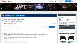 Is UFC Fight Pass worth signing up for? - Reddit