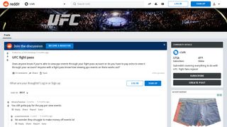 UFC fight pass - Reddit