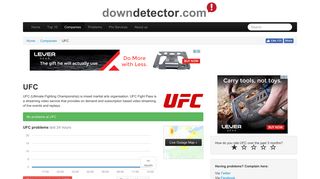UFC down? Current problems and outages | Downdetector
