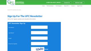 UFC Newsletter Subscription | Universal Financial Consultants IMO