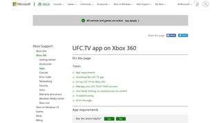 UFC.TV App on Xbox 360 | Xbox 360 Apps - Xbox Support