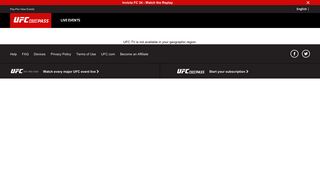 UFC signin - UFC.tv