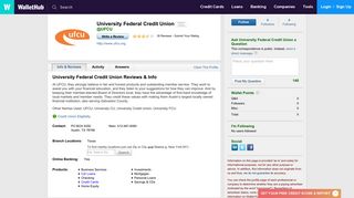 University Federal Credit Union Reviews: 31 User Ratings - WalletHub