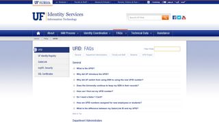 UFID » Identity Services » University of Florida