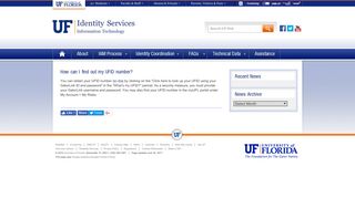 How can I find out my UFID number? » Identity Services » University of ...