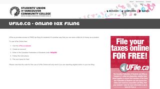 UFile.ca – Online Tax Filing – Students' Union of Vancouver ...