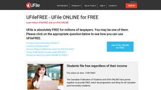 UFile for Free, Tax Software Canada | UFile