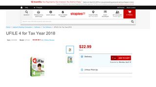 UFILE 4 for Tax Year 2018 | Staples