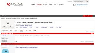 [UFile] UFile ONLINE Tax Software Discount - Page 2 - RedFlagDeals ...