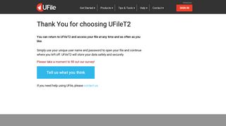 Thank you survey T2 - UFile