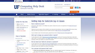 Getting help for GatorLink log-in issues » Computing ... - UF Help Desk