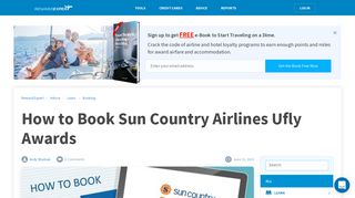 How to Book Sun Country Airlines Ufly Awards - RewardExpert.com