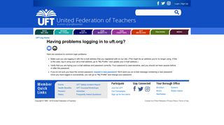Having problems logging in to uft.org? | United Federation of Teachers