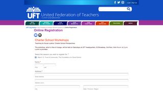Online Registration | United Federation of Teachers - UFT