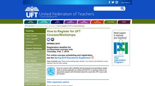 How to Register for UFT Courses/Workshops | United Federation of ...