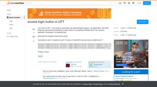 access login button in UFT - Stack Overflow