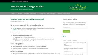 How can I access and use my UFV student email? | Information ...