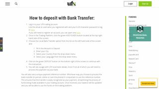 Bank Transfer - UFX.com