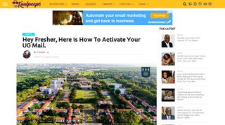 Hey Fresher, Here Is How To Activate Your UG Mail. - Kuulpeeps ...