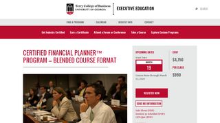 Certified Financial Planner Certification Course - UGA Executive ...