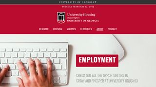 About - Employment Opportunities - Student Staff ... - UGA Housing