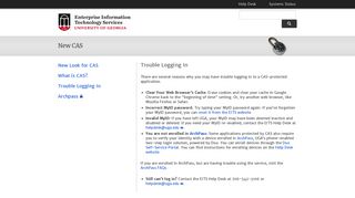 Trouble Logging In | New CAS | Access and Security | EITS