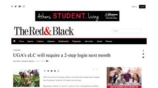 UGA's eLC will require a 2-step login next month | UGAnews ...