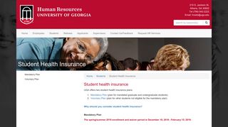 Student Health Insurance - UGA HR - University of Georgia
