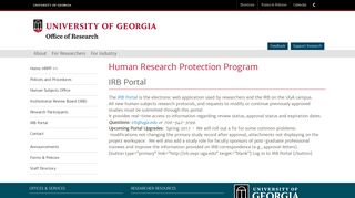 IRB Portal, Human Research Protection Program, Office of Research ...