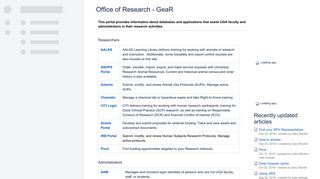 Overview - Office of Research - GeaR - Confluence