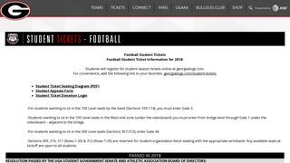 Tickets - Football Student Tickets - University of Georgia Athletics