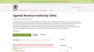 Uganda Revenue Authority (URA) - view and make Access to ...
