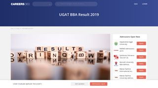 UGAT BBA Result 2019, Score Card - Check here - Bschool