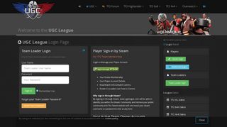 Team Leader login - UGC League Gaming