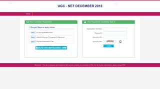 UGC - NET DECEMBER 2018 - National Eligibility Test (NET)