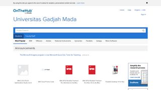Universitas Gadjah Mada | Academic Software Discounts - OnTheHub