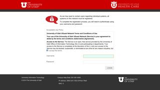 Login - University of Utah