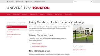Blackboard - University of Houston