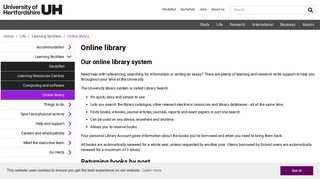University of Hertfordshire | Online library